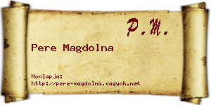 Pere Magdolna névjegykártya